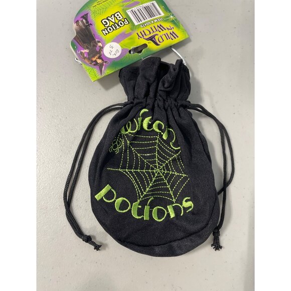Forum Novelties Wild N Witchy Potion Bag Embroidered Spiderweb Halloween NEW - Picture 5 of 6